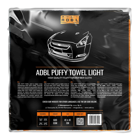 ADBL Puffy Towel Light 40x40cm idealna do QD